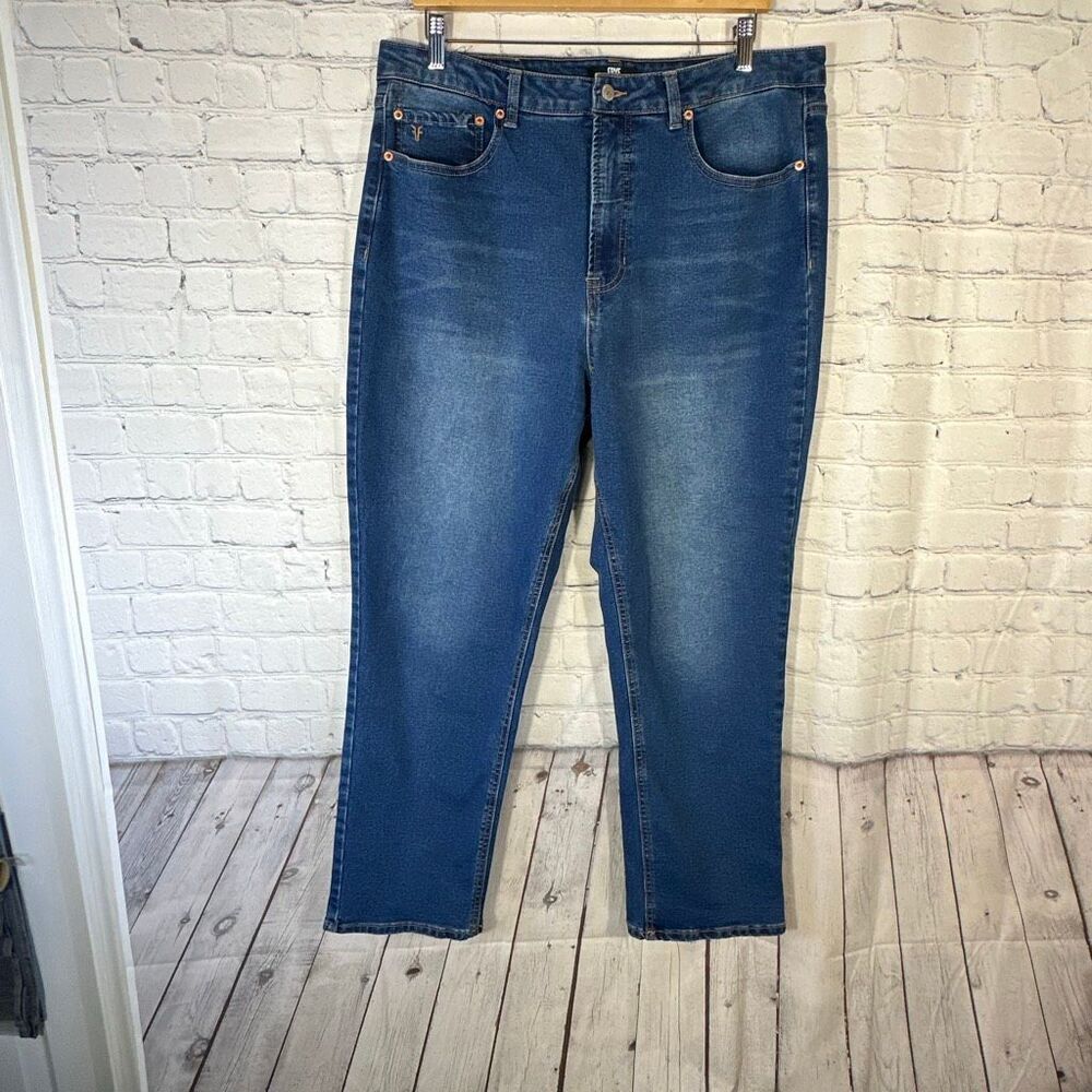 Frye Jeans Womens 14 Blue Stretch Cuffed Cropโ Jean 1859395